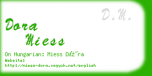 dora miess business card